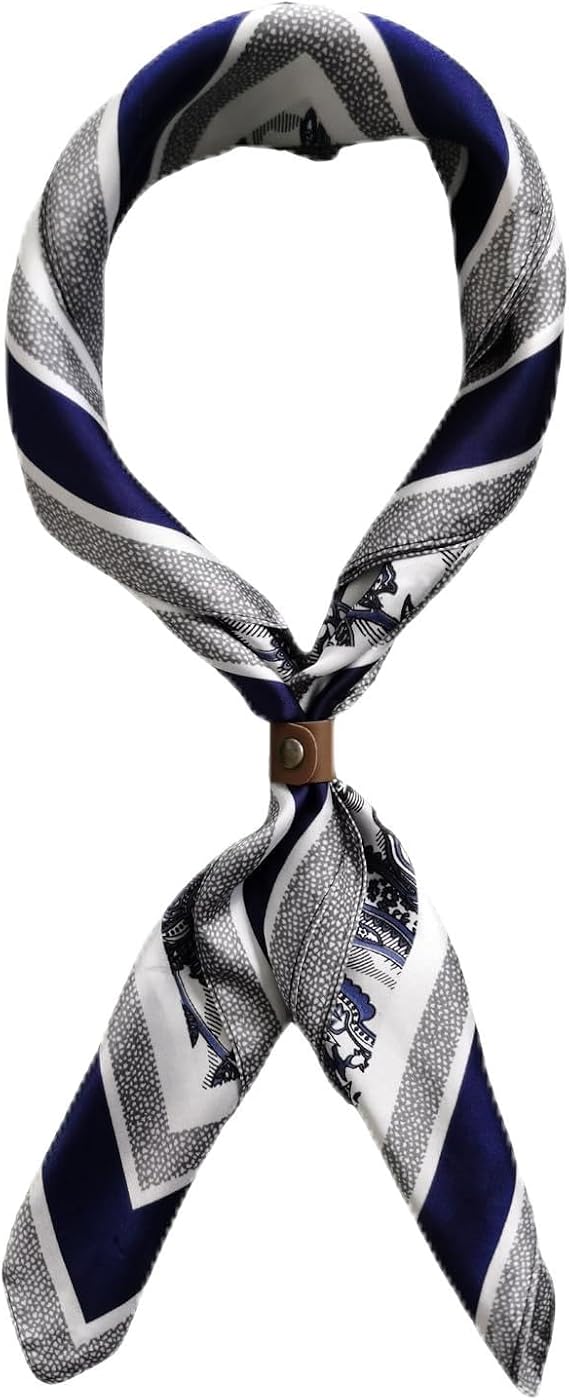 Square Scarf for Men Silk Satin Bandana Neckerchief Lightweight Head Scarves Fashion Gifts Feel Neck Scarf for Men Formal Casual Business