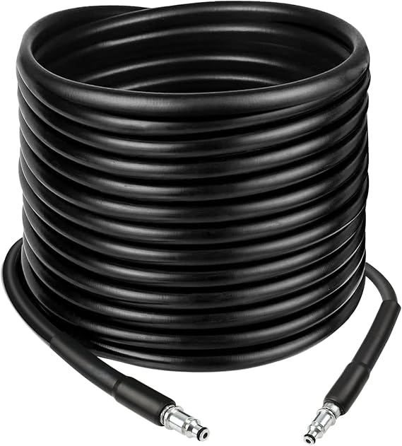 YUET 15M High Pressure Washer Replacement Hose for Bosch AQT Series Washers Domestic Bosch Easy/Universal Aquatak, Click Plug Quick Connect SDS Fittings, Accessories Extension Water Clean Pipe (15)