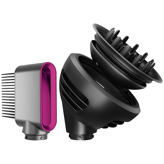Wave Curl Diffuser Attachment and Wide Tooth Comb for Dyson Airwrap Accessories, Hair Diffuser Dome Diffuse Modes to Dryer Faster and Define Curls, Comb Create Length, Add Volume, and Enhance