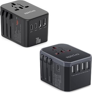EPICKA TA-105 Grey and TA-105 Pro Black Universal Travel Adapter