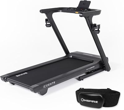 Centr RUNR Foldable Treadmill - Compact Home Design, 3.0 HP Motor, Cloud Cushion & Natural Stride Tech, Bluetooth Heart Rate, 10 mph Speed, 12% Incline, 300 lb Capacity