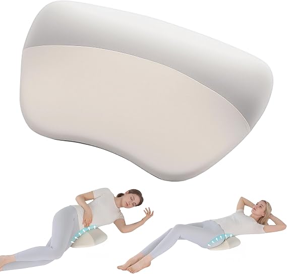 BALAPET Memory Foam Lumbar Pillow for Bed, Ergonomic Lower Back Support Pillow for Sleeping, Waist & Hip Support Cushion for Side and Back Sleepers, Back Pain Relief with Washable Cover