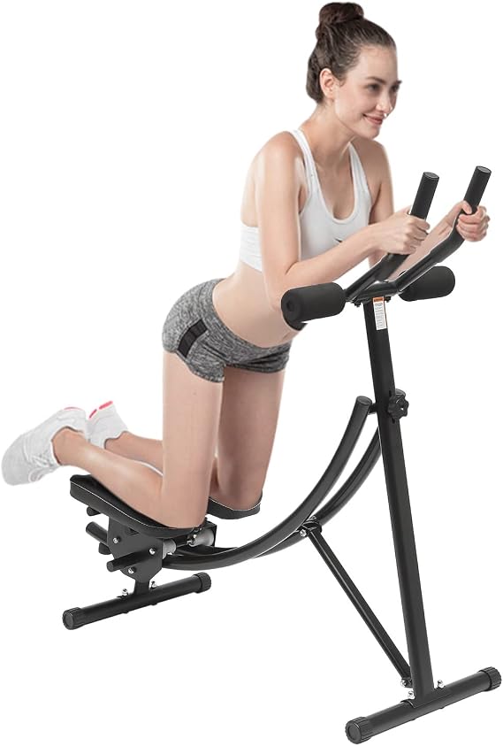 Ab Workout Equipment, Ab Machine for Home Gym, Foldable Core & Abdominal Exercise Machine, Adjustable Ab Machine Full Body Workout Exercise Fitness Equipment