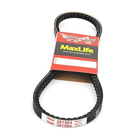 Grasshopper Lawn Mower MaxLife Belt, Designed to Specific Material, Dimensions, Shape, Construction and Pliability Standards That Ensure Superior Performance and Long Life, OEM Replacement Part 381904