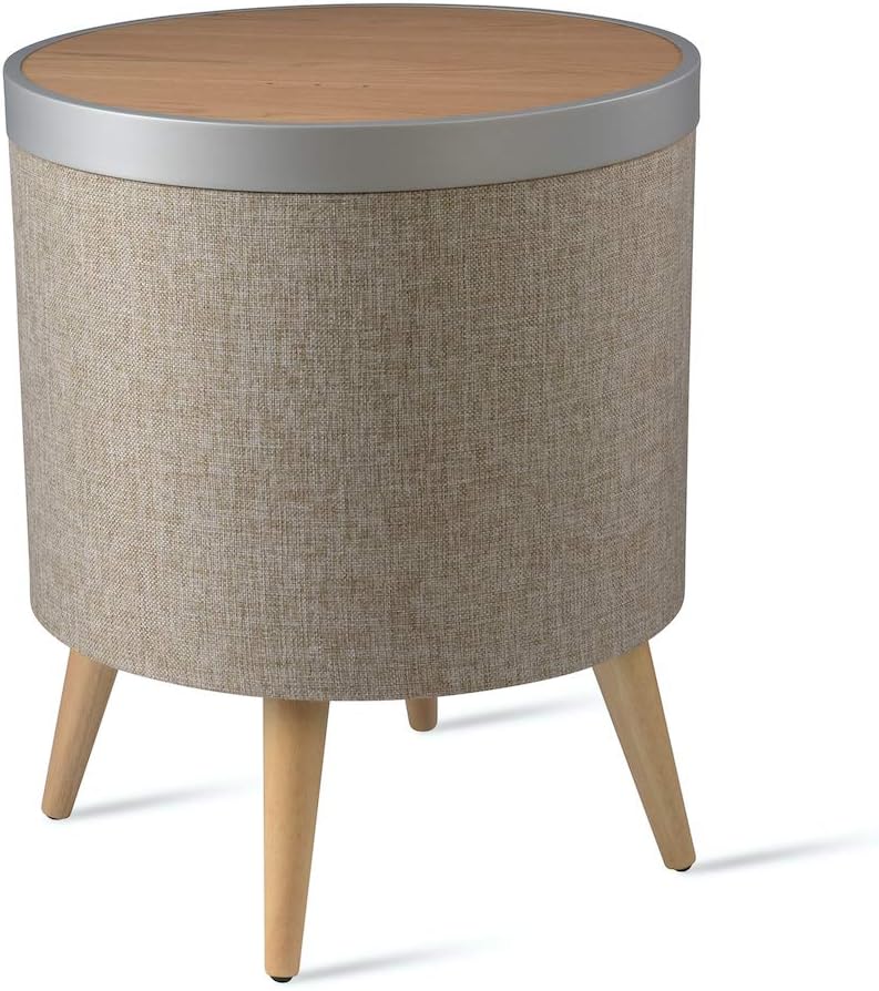 KOBLE Zain Side Table with Speaker and Subwoofer – Oak Top
