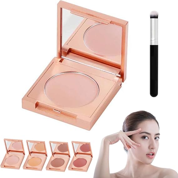 Colored Clay CC Undereye Corrector with Brush, 2025 New Magic Under Eye Corrector, Eye Concealer Undereye Color Corrector for Dark Circles (01#Light Skin)