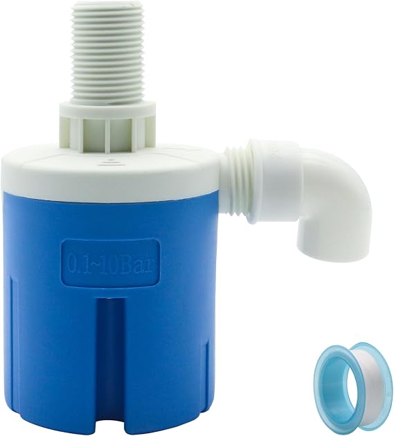 1/2'' Automatic Float Valve, Auto Fill Shut Off Water Level Control Floating Ball Valve for Water Tank Fountains Livestock Drinking Toilet Swimming Pool Automatic Irrigation (Top Inlet)