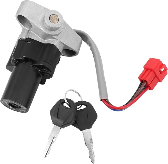 Ignition Switch with Keys 4TR-82501-01 4TR-82021-00 4TR-82501-00 Replacement for Ya-maha V-Star Drag Star 650 1100 XVS125 XVS250 XVS400 XVS650 XVS1100