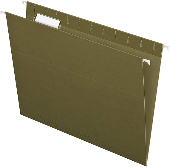 Pendaflex Recycled Hanging Folders, Letter Size, Standard Green