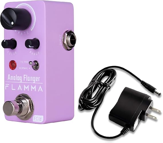 FLAMMA FC15 Analog Flanger Pedal with 9V 300mA Power Supply