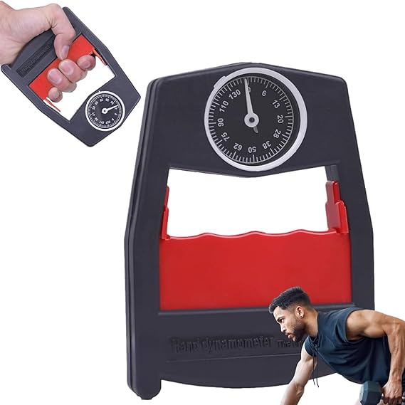 Grip Strength Tester, Hand Dynamometer Grip,Dynamometer Grip Strength,Forearm Strengthener Training Instrument, Handheld Strength Trainer for Sports,Home and School Use Adults Children (Black)