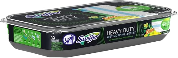Swiffer 1899954 SweeperWet Heavy Duty 10 x 8 Inch Cloth Refill Pad, 10 Count
