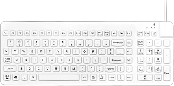 Man & Machine Really Cool Keyboard, Sealed Waterproof - White