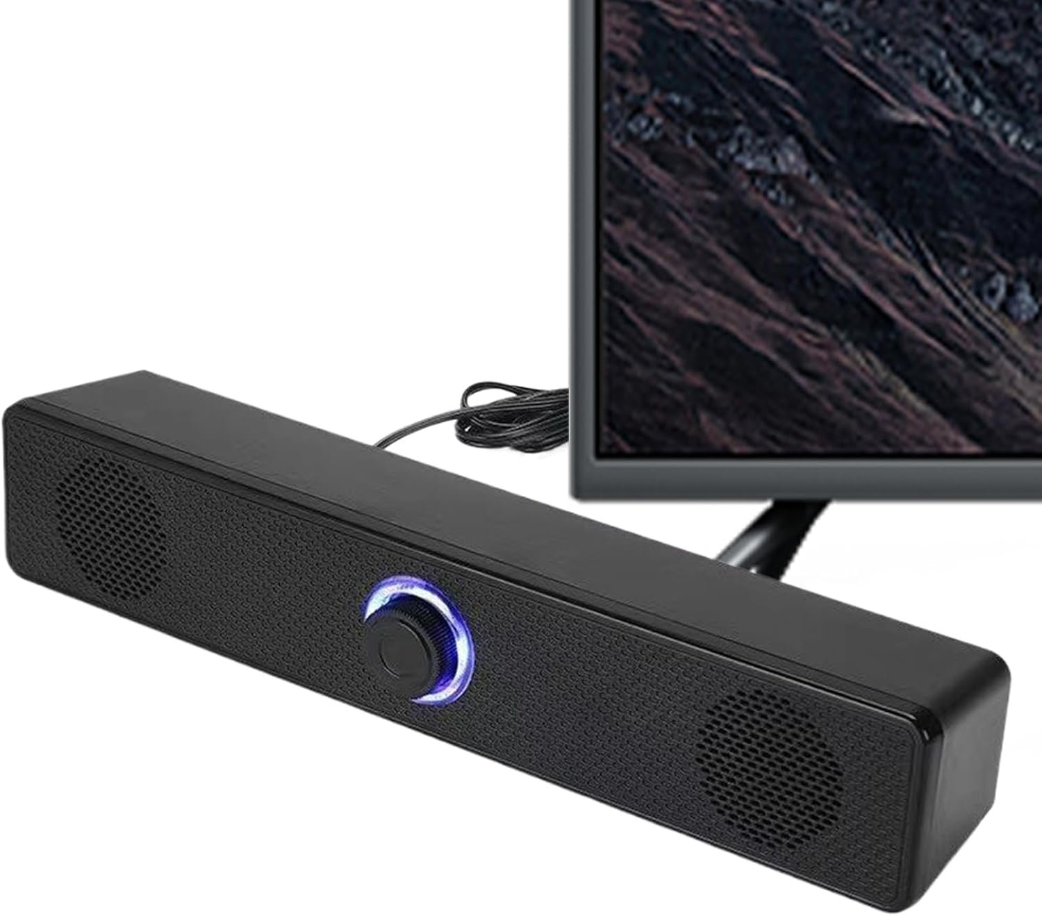 Wireless Soundbar for TV - Desktop Music Playing Device - Home Audio Sound Bars | for Movie Enthusiasts Music Listeners Sports Fans Gamers Apartment Home Theater Living Room Bedroom Study