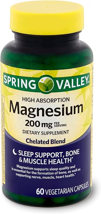 Spring Valley High Absorption Magnesium 200 mg, Sleep Support, 60 Capsules