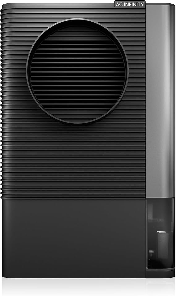 AC Infinity HYDRONE 5, Precision Plant Dehumidifier, 10 Drying Levels. | PWM Rotary Motor, Effective in Extreme Hot/Cold Environments, Dual Duct Ports, for 2-3 Plants in Grow Tents