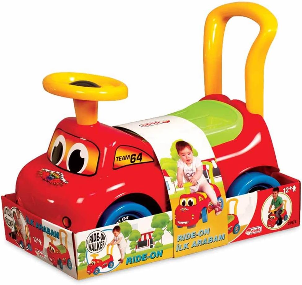 Dede - Team 64 Ride-On İlk Arabam, 1 Yaş için, Plastik, 50 x 26 x 42 cm
