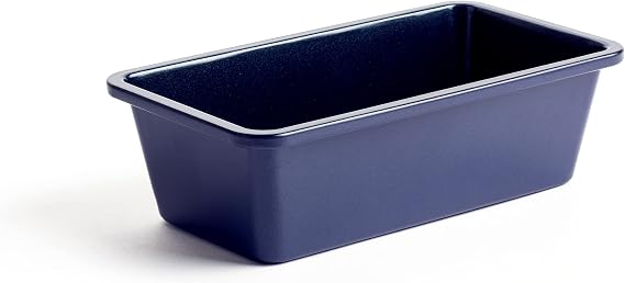 Blue Diamond Bakeware Diamond Infused Ceramic Nonstick, 9" Loaf Pan for Cake Bread Meatloaf and More, Dishwasher and Freezer Safe, PFAS-Free, Blue