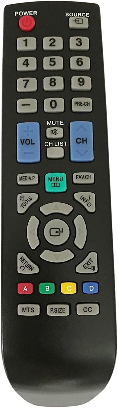 Replacement Remote Controller for PN51D450A2D PN51D450A3DXZA LN40E550F6FXZA LN32D403E2DXZA LN32C350D1V LN32C350D1VFXZA Samsung LED TVs