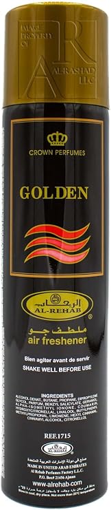 Al Rehab Golden Air Freshener, 10.15 Ounce / 300ml