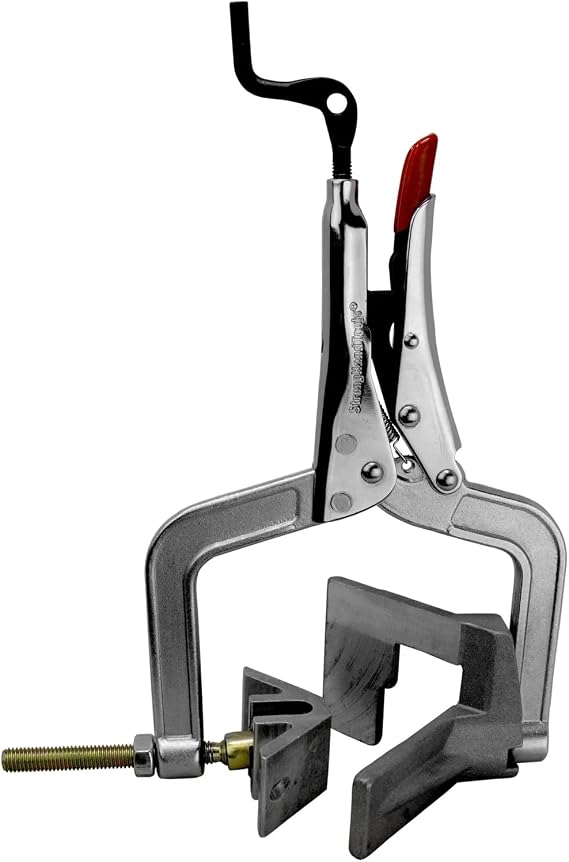 Strong Hand Tools JointMaster, 90 Degree, Angle Clamping Tool, Throat Depth: 3", Max Capacity: 1-1/4", OAL: 8-1/2", Single Hand T-Joint Clamp Tool, PL634