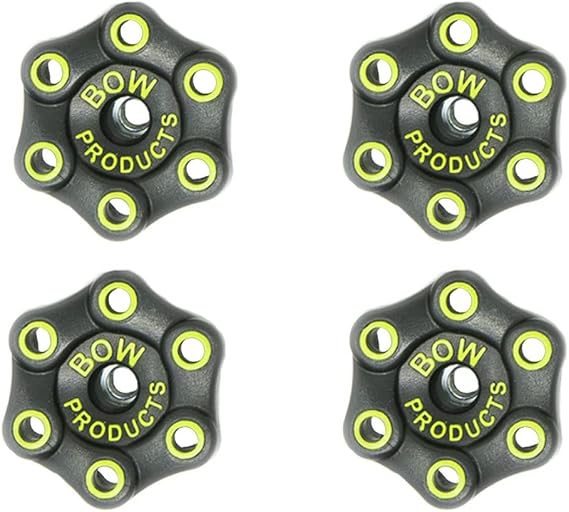 Bow Products Bow Knobs KNB4-4-Pack Knob Hardware Kit - Universal Knobs for Most Featherboards, Jigs and Guides - Fits FeatherPRO, FeatherDUO and Other