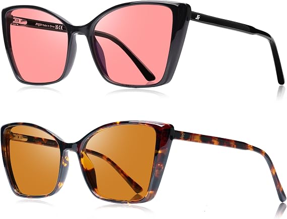 Blue Light Blocking Glasses for Women, Oversized Trendy Cat Eye Computer Gaming Glasses Anti Glare & UV Glare RF6204