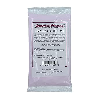 Insta Cure #1, 1 Lb Pink Curing Salt, Prague Powder, Quick Cure For Meat, Sausage, Ham, Bacon, Made In USA - The Sausage Maker