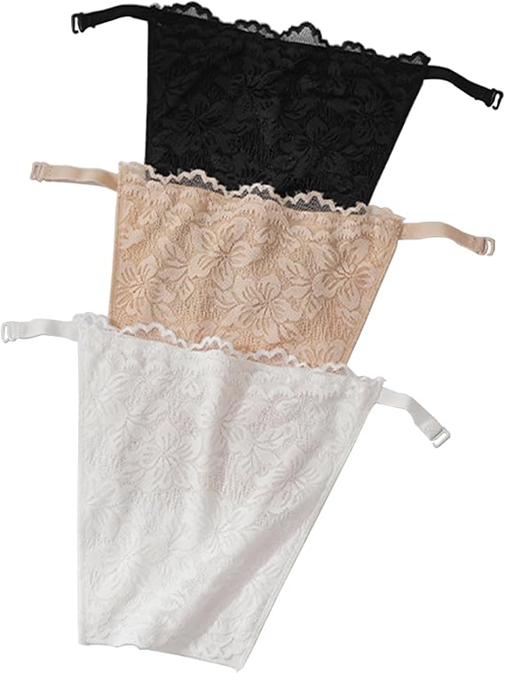 Adjustable Modesty Panels for Low Cut Tops Cleavage Cover Up Bra Insert Panel