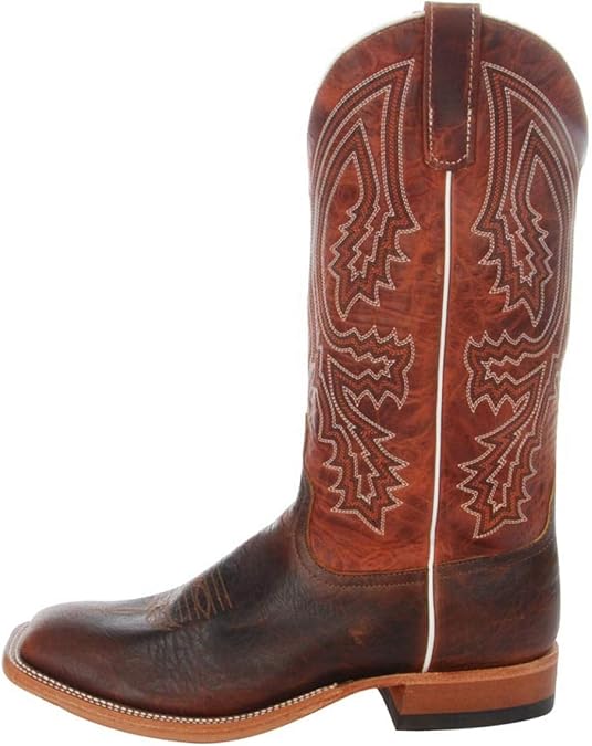 Anderson Bean Men's Mike Tyson Bison Rust Lava Cowboy Boots Brown/Red 10.5 D