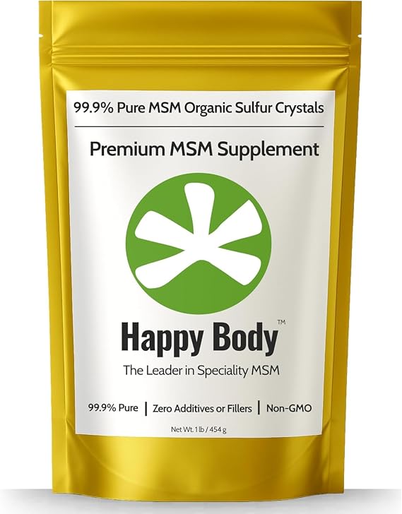Organic Sulfur Crystals | 99.9% Pure MSM | Joints, Hair & Skin | 1 Pack