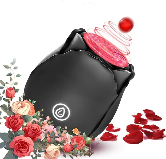 2026 Rose Adult Tool for Women Suitable for Home and Business Trips, Silent, Waterproof and Strong Vibration, Super Worry Free,The Rose for Women QWE121 (Black)