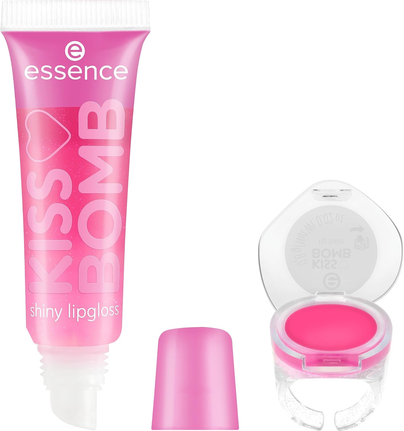 essence KISS BOMB shiny lipgloss & lip balm, shiny 10.8ml