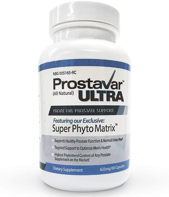 1 Bottle New Improve From Maker of Original Prostavar Ultra Prostate Support 625mg 90% Beta-Sitosterol & 320mg Saw Palmetto + Grape Seed Extract