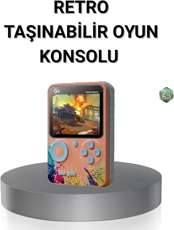 YamanHobi Retro Taşınabilir Oyun Konsolu 500 Klasik Oyunlu, 3.0 İnç Renkli Ekran