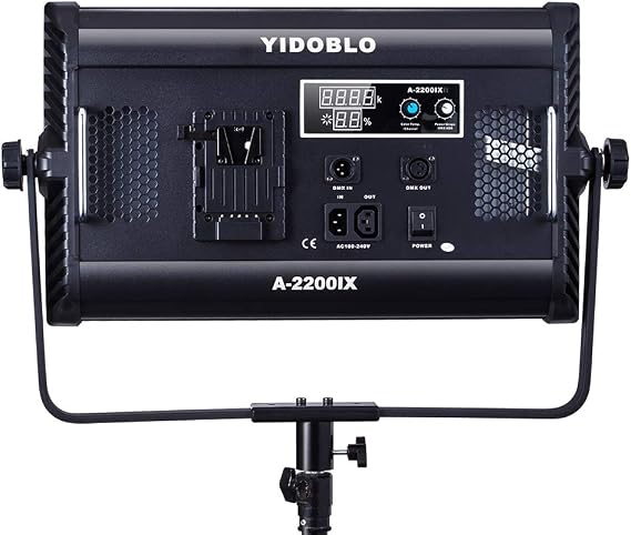 LED A-2200IX Professional Studio Panel Light 70W White Light Studio Photography Light kit Control by DMX/Remote Control ... (Lighting A-2200IX with carrybag)