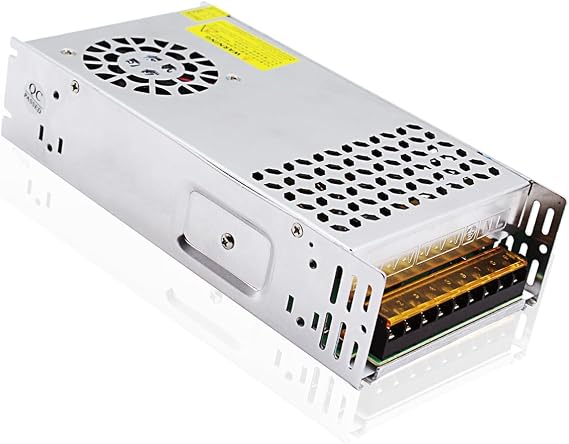 12V Power Supply 12V 50A 600W AC to DC Converter 110V/120V to 12V Transformer LED Driver Smart Cooling Fan Designed for LED Strip CCTV and Car Devices (DC12V-50A-600W)