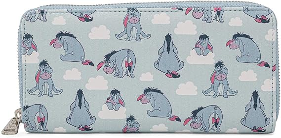 Loungefly Disney Winnie the Pooh Eeyore Zip Around Faux Leather Wallet, Multi