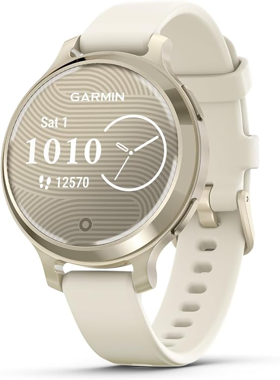 Garmin Lily 2 Active, Small & Stylish GPS Smartwatch, 38mm, Bone | Small & Stylish Design, Built-In GPS, Body BatteryTM, Sleep Score, Fitness Tracking & Sports Apps, Garmin PayTM