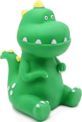 H&W Dinosaur Money Bank Green, Shatterproof Tyrannosaurus Rex Piggy Bank, First Coin Bank, Best Christmas Birthday for Kids Boys Girls Home Decoration WK27-D1
