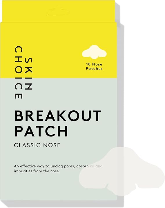SKIN CHOICE Pore Nose Strips, Hydrocolloid Nose Patches, Blackheads, 10 PCs