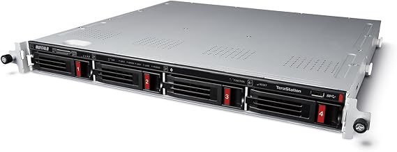 BUFFALO TeraStation 3410RN Rackmount 8 TB NAS Hard Drives Included (2 X 4TB, 4 Bay)