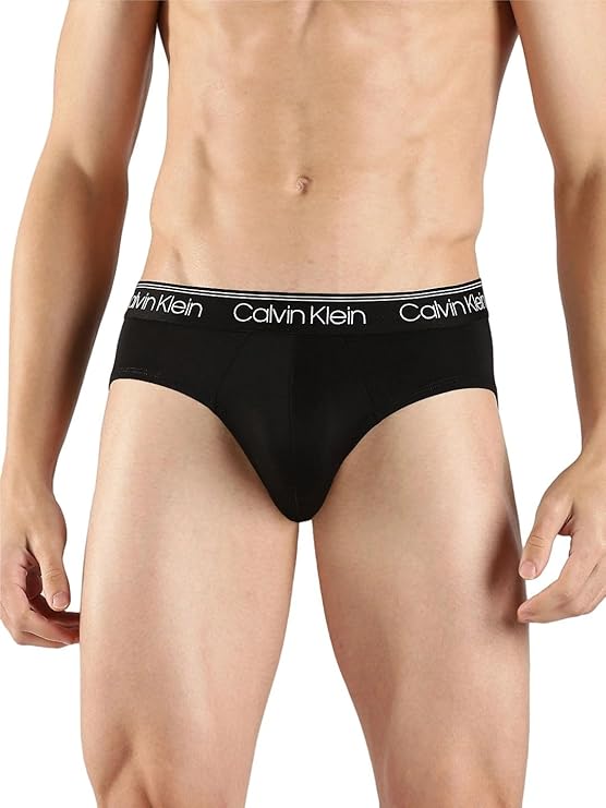 Calvin Klein Cotton Stretch 3 Pack Brief, Black with RedGreenNavy