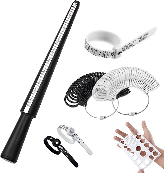 Ring Sizer Measuring Tool,Ring Measurer and Ring Sizer, Rings Sizing Kit