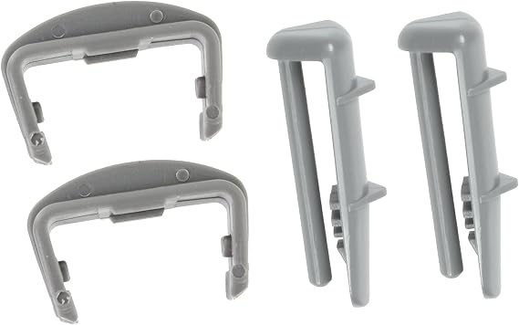 SPARES2GO Beko Bulaşık Makinesi için Plastik Ön + Arka Ray Uç Kapakları