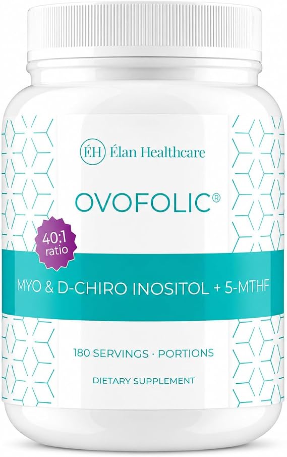 Supplement - Myo-Inositol and D-Chiro Inositol Plus Active Folate- Ideal 40:1 Ratio - (180 Servings, 387g Jar)