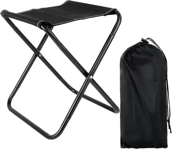 Camping Stool, Foldable Camping Stool, 31 cm Folding Stool, Mini Portable Stool, Folding Stool, Mini Lightweight Folding Stool, Camping Chair, Small for Outdoor Travel, Hiking, Garden