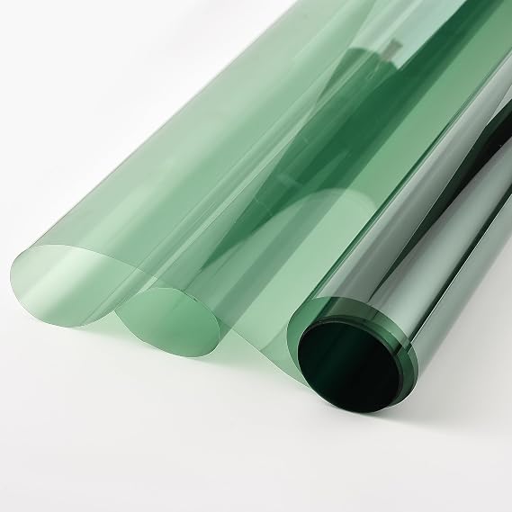 Green Windshield Tint, 66% VLT Car Window Tint Film, UV Blocking DIY Car Sun Shade Solar Protection Film, 59.84'' x 78.74''