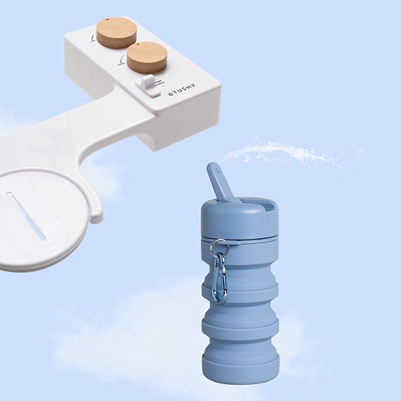 TUSHY Spa Bamboo Bidet & Travel Glacier Bidet Bundle
