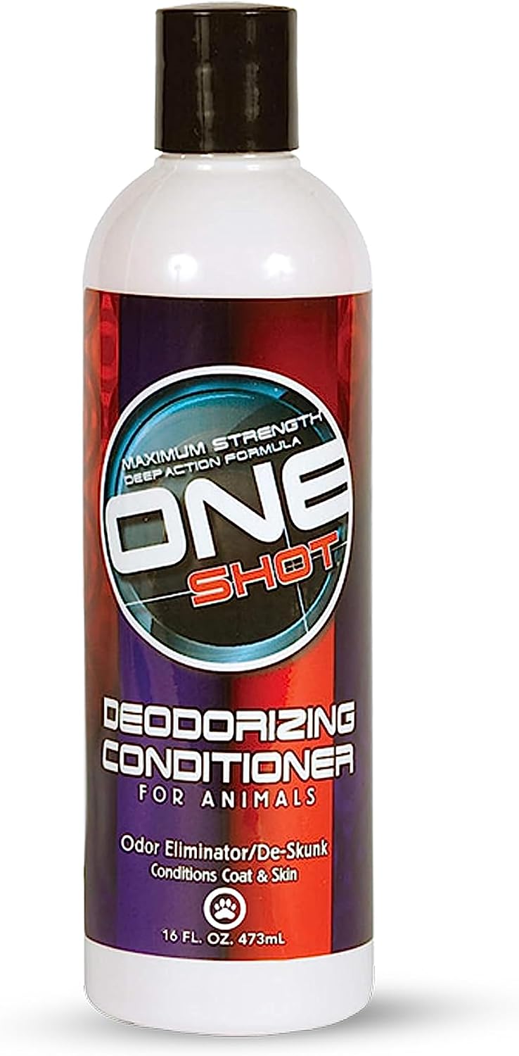 Best Shot ONE Shot Deodorizing Conditioner, Hydrating and Moisturizing Conditioner for Dogs, Cats, Horses, and Livestock, Removes Stubborn Odors, 16 Oz